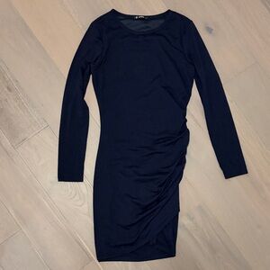 Chic Navy Long Sleeve Dress